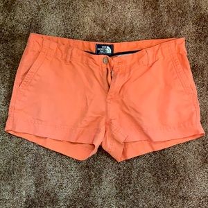 Orange North Face women’s shorts